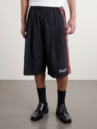 Willy Chavarria - Orale Track Wid-Leg Shorts - Black