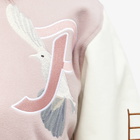 3.Paradis Women's Varsity Letterman Jacket in Pink