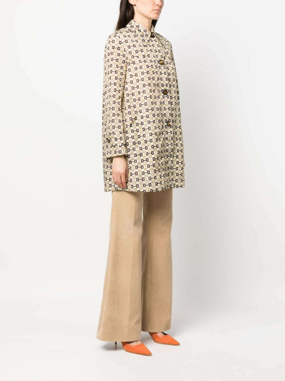 GUCCI - Horsebit Print Nylon Coat Gucci
