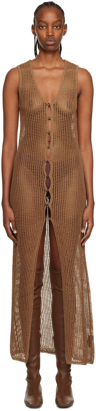 SIR. Brown Dulcie Longline Maxi Dress SIR.