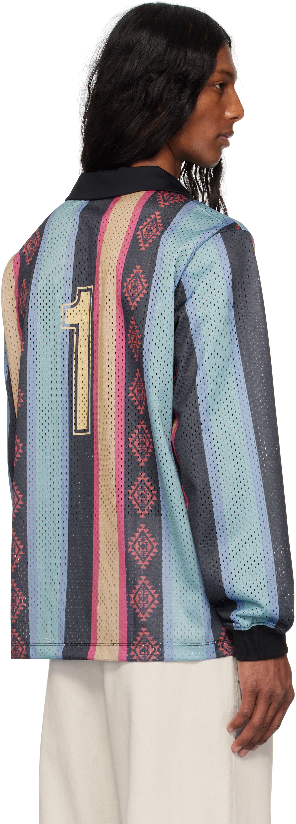 Andersson Bell Multicolor Navajo Stripe L/S Polo