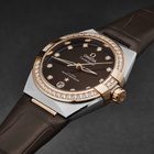 Omega Constellation Automatic Chronometer Diamond Brown Dial Ladies Watch 131.28.36.20.63.001