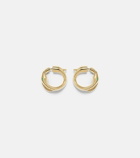 Ileana Makri Spiral Cobra 18kt gold earrings with emeralds