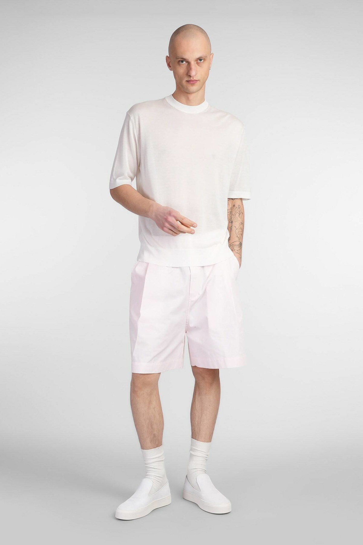 Laneus Shorts In Rose-pink Cotton