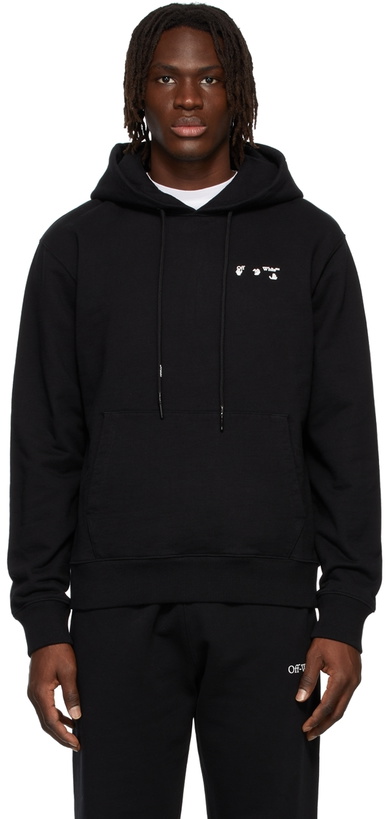 Photo: Off-White Black Slim Logo Hoodie