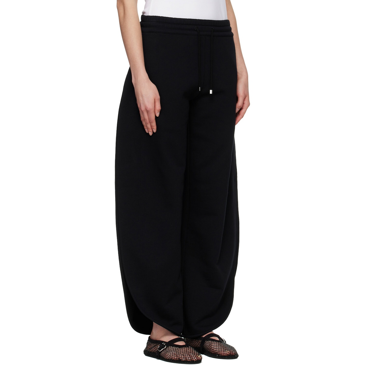 ALAÏA Black Petal Fleece Sweatpants