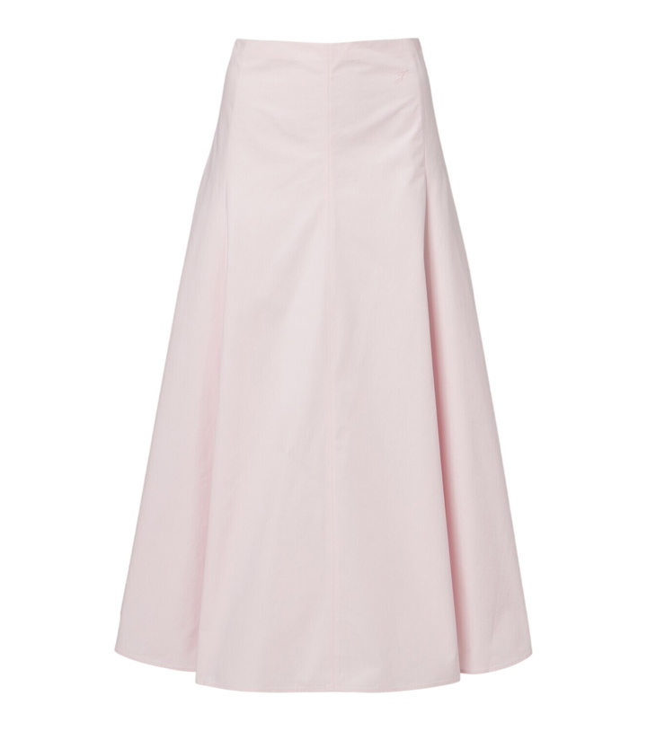 Photo: Jacquemus Triangle cotton poplin midi skirt