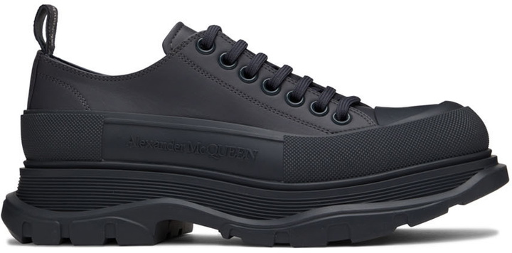 Photo: Alexander McQueen Black Tread Slick Sneakers