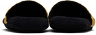 Versace Black 'I Heart Baroque' Slippers