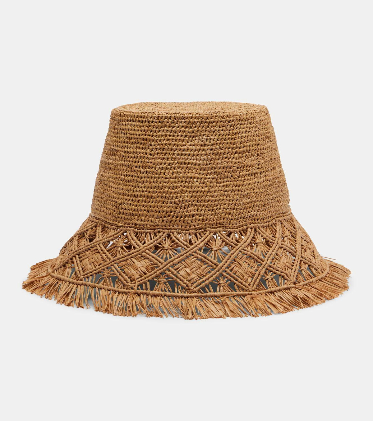 Zimmermann Macramé raffia bucket hat