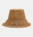 Zimmermann Macramé raffia bucket hat