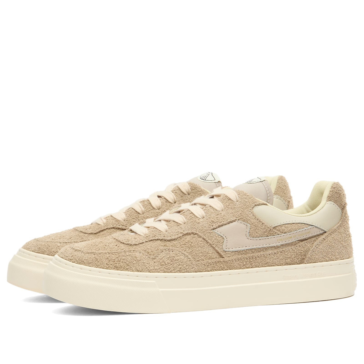 Stepney Workers Club Men's Pearl S-Strike Suede Sneaker in Taupe