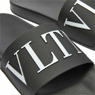 Valentino Men's VLTN Pool Slide in Black/White
