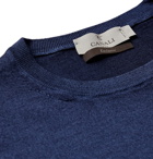 CANALI - Wool and Silk-Blend Sweater - Blue