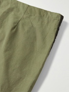 Greg Lauren - Army Tapered Cotton-Blend Drawstring Cargo Trousers - Green