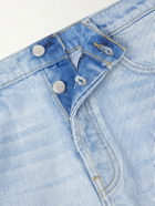 Cherry Los Angeles - Wide-Leg Logo-Embroidered Distressed Jeans - Blue