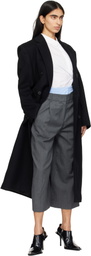 Juun.J Gray Double Waisted Tucked Trousers