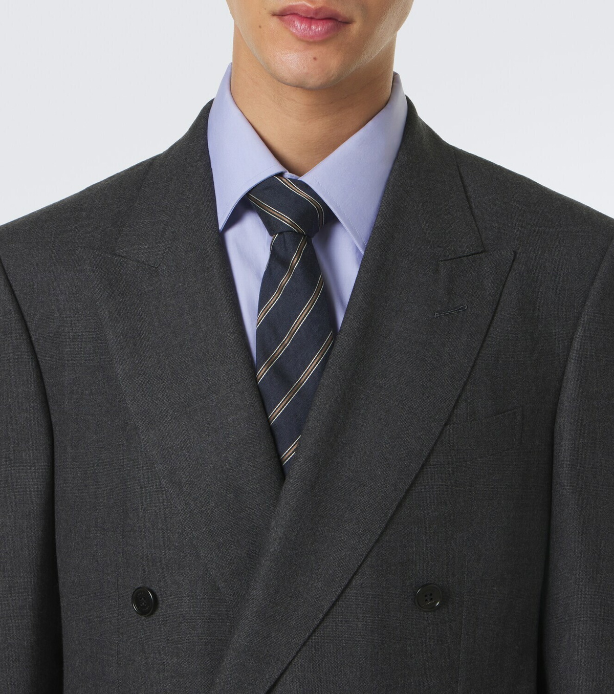 Dunhill Double-breasted wool and cashmere blazer