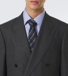 Dunhill Double-breasted wool and cashmere blazer