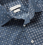 Etro - Slim-Fit Printed Cotton-Blend Shirt - Blue