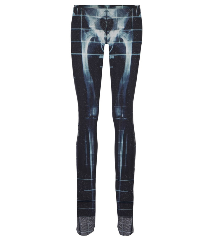 Photo: Jean Paul Gaultier Squeletor semi-sheer mesh flared pants