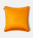 Etro Embroidered cotton cushion