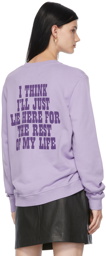 Marc Jacobs Purple Peanuts Edition 'Rest Of My Life' Sweatshirt