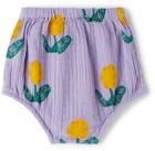 Bobo Choses Baby Purple Wallflower All-Over Bloomers