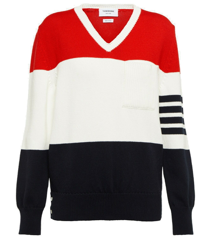 Photo: Thom Browne - Striped intarsia cotton sweater