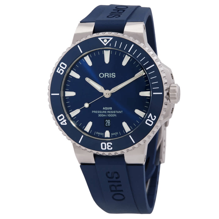 Photo: Oris Aquis Date Automatic Blue Dial Mens Watch 01 733 7789 4135-07 4 23 35FC