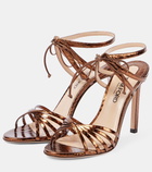 Tom Ford Angelica 105 snake-effect leather sandals