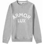 Armor-Lux Men's Organic Logo Crew Sweat in Misty Grey