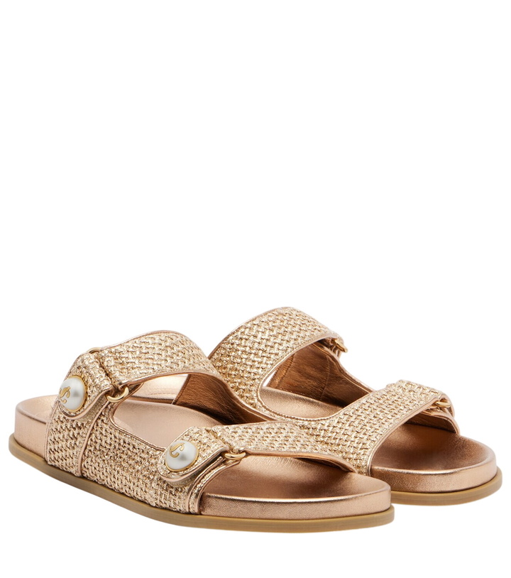 Photo: Jimmy Choo Fayence raffia-effect sandals