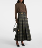 Burberry Tartan pleated maxi skirt