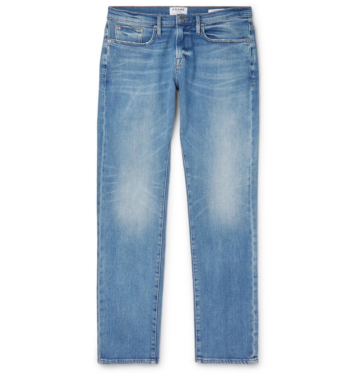 Photo: FRAME - L'Homme Slim-Fit Denim Jeans - Blue