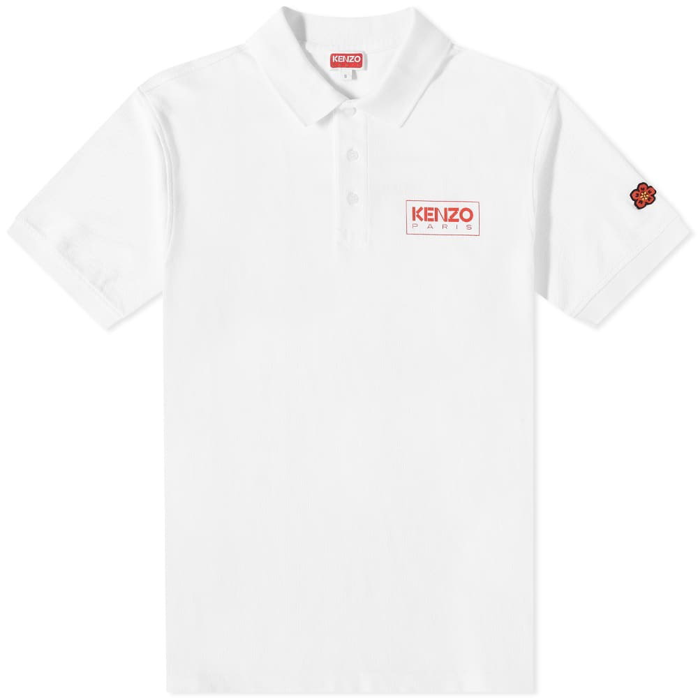 Kenzo Men's Back Logo Polo Shirt in White Kenzo