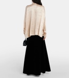 Balenciaga Logo jacquard silk blouse
