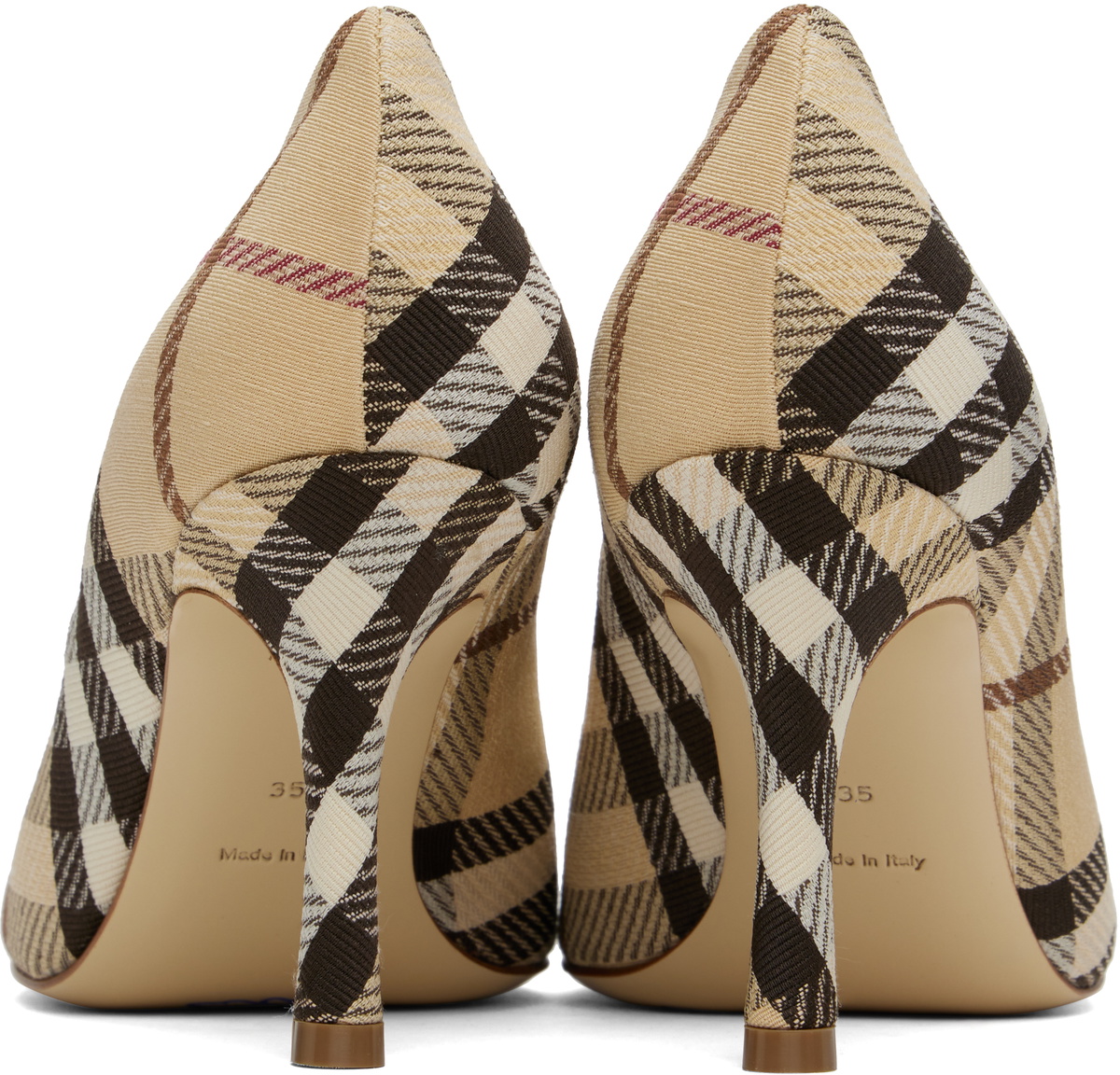 Burberry Beige Check Baby High Heels