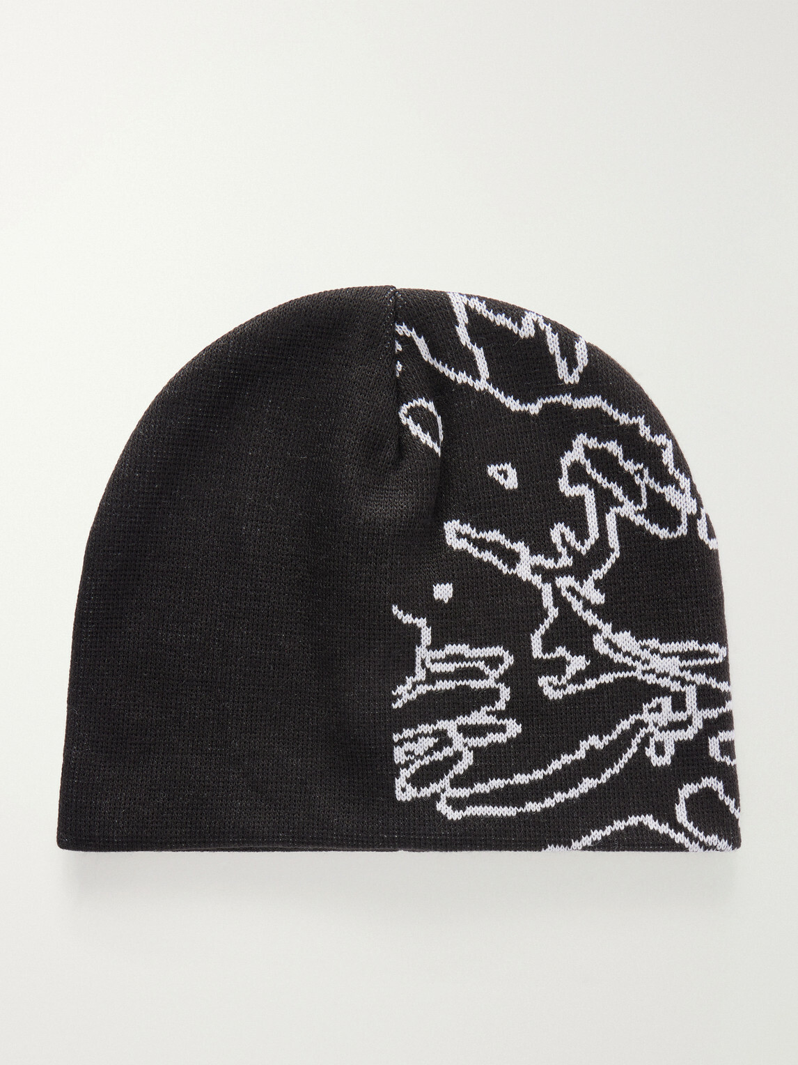 Blue Blue Japan - Cloud Sea Jacquard Beanie - Black