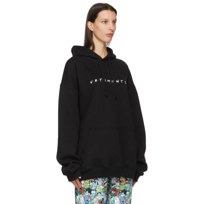 VETEMENTS Black Friendly Logo Hoodie Vetements