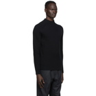 Dunhill Black Engineered Ribbed Racer Sweater
