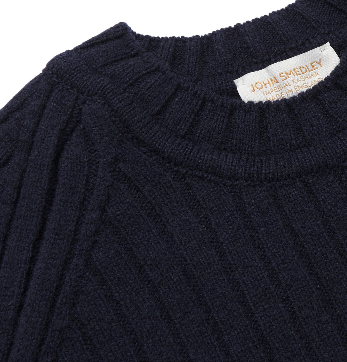 John Smedley - Ezra Contrast-Tipped Ribbed Merino Wool and