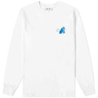Olaf Hussein Men's Long Sleeve Map T-Shirt in Optical White