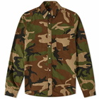 Beams Plus Men's Button Down Camo Shirt in Woodland Camo