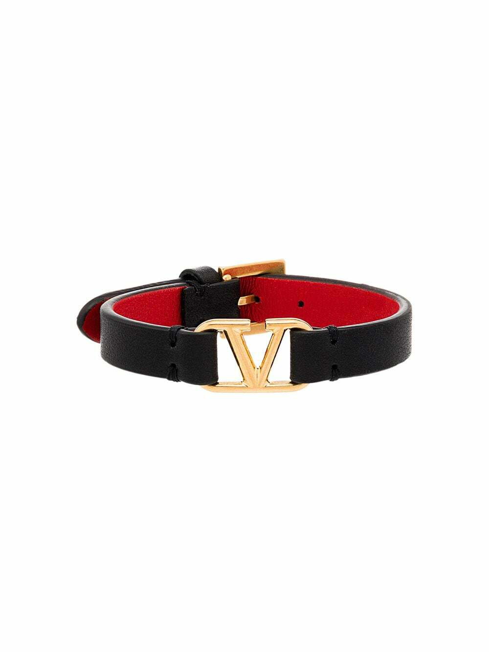 Valentino Vlogo Signature Leather Bracelet