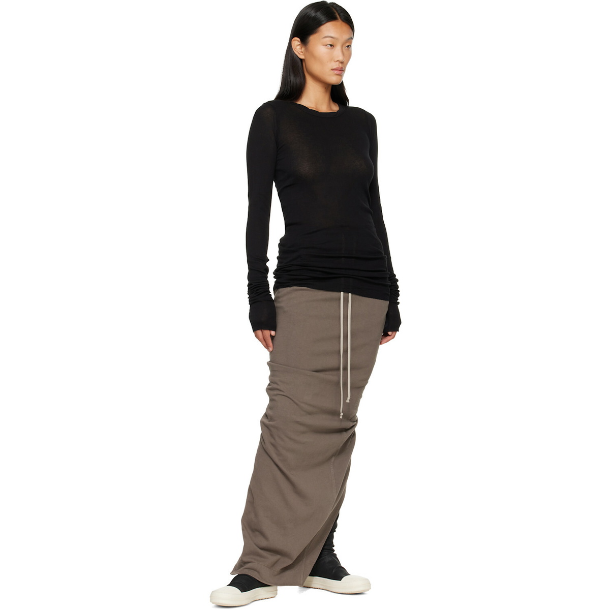 Rick Owens DRKSHDW Black Tower Basic LS T-shirt