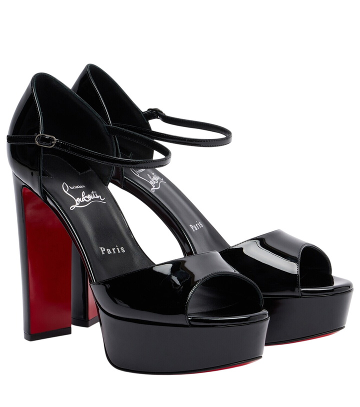 Photo: Christian Louboutin Sandaloo patent leather platform sandals