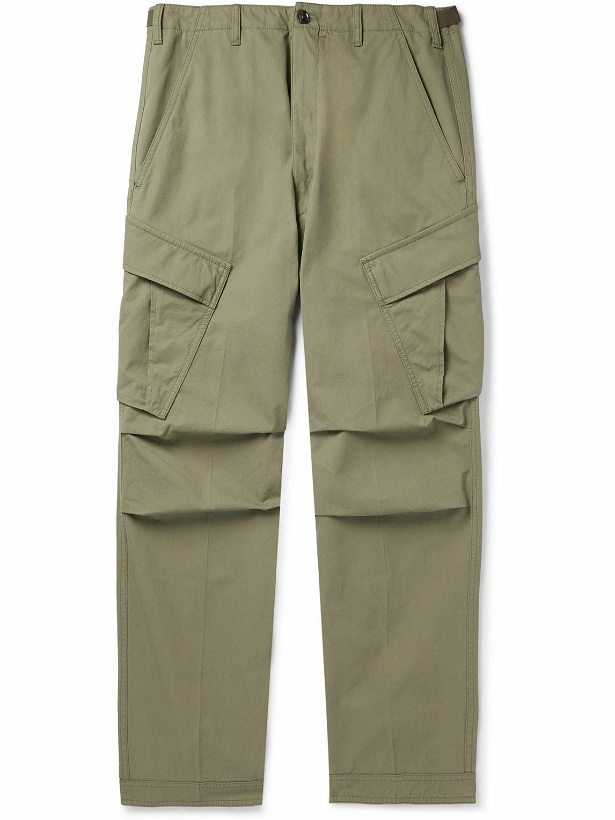 Photo: TOM FORD - Straight-Leg Cotton-Twill Cargo Trousers - Green