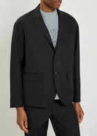 Vowels Wool and Mohair-blend Blazer Black