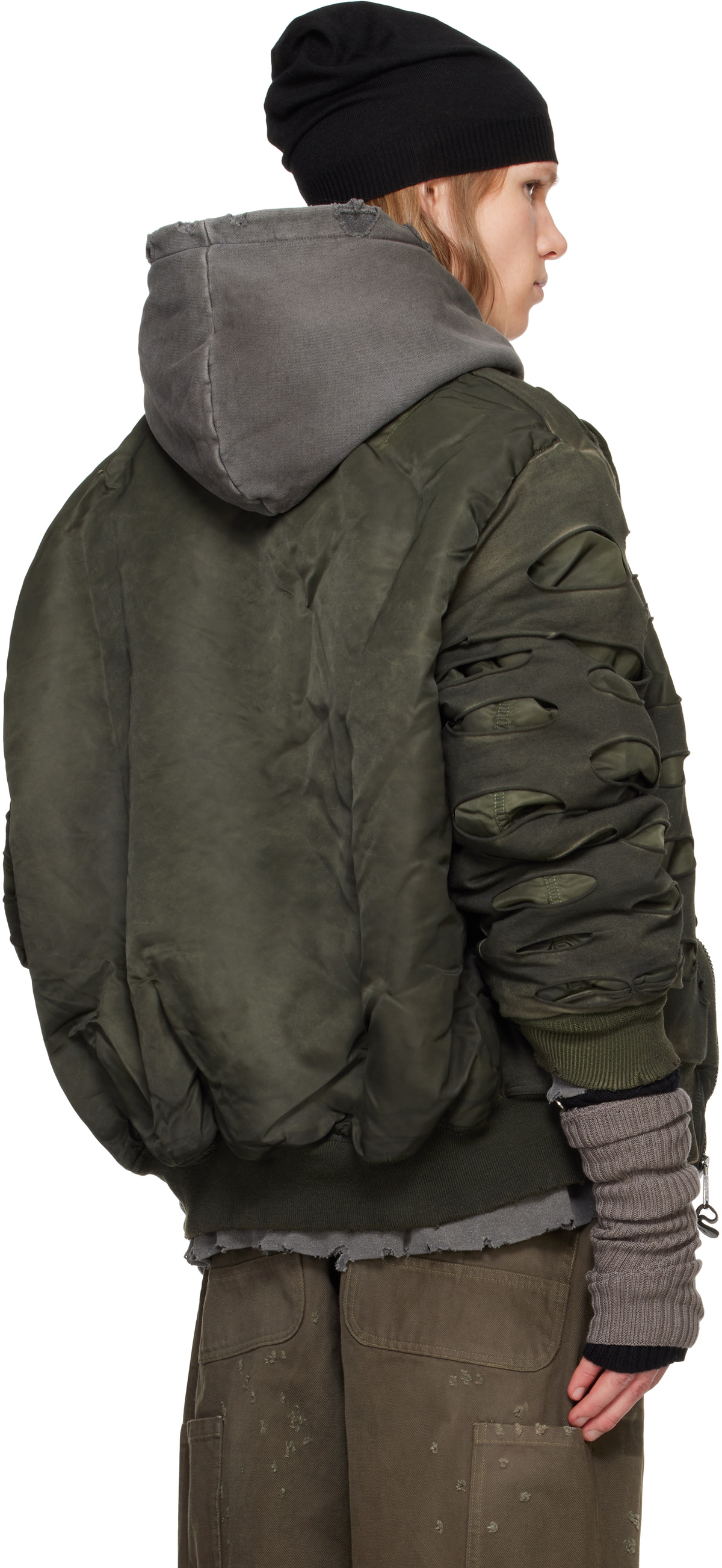 Alexander Digenova Khaki Double Layer Reversible Bomber Alexander Digenova Khaki Double Layer Reversible Bomber